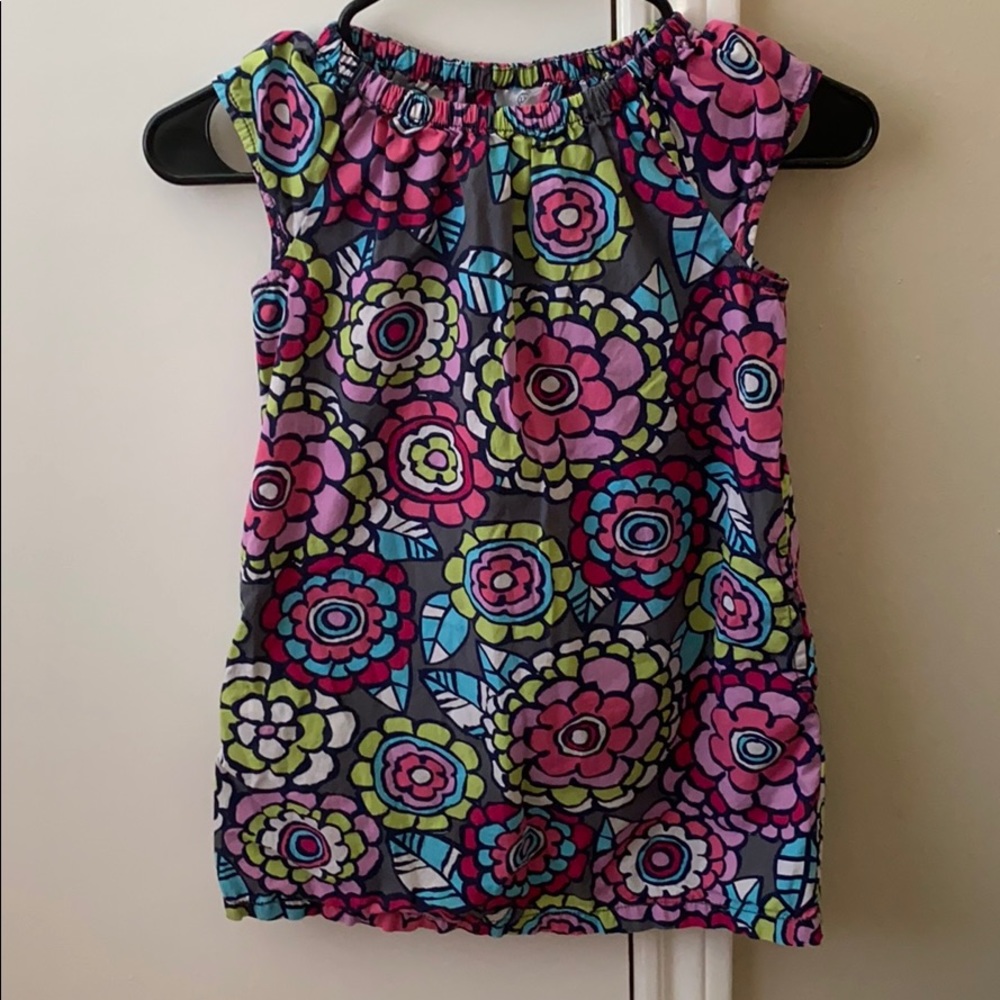 Hanna Anderson floral A-line dress 5-6y